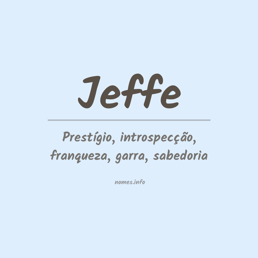 Significado do nome Jeffe