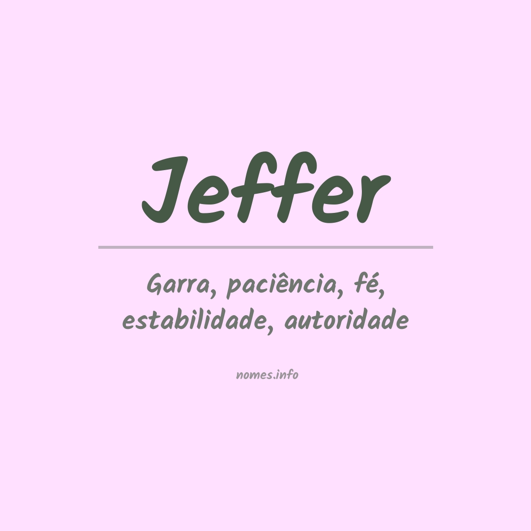 Significado do nome Jeffer
