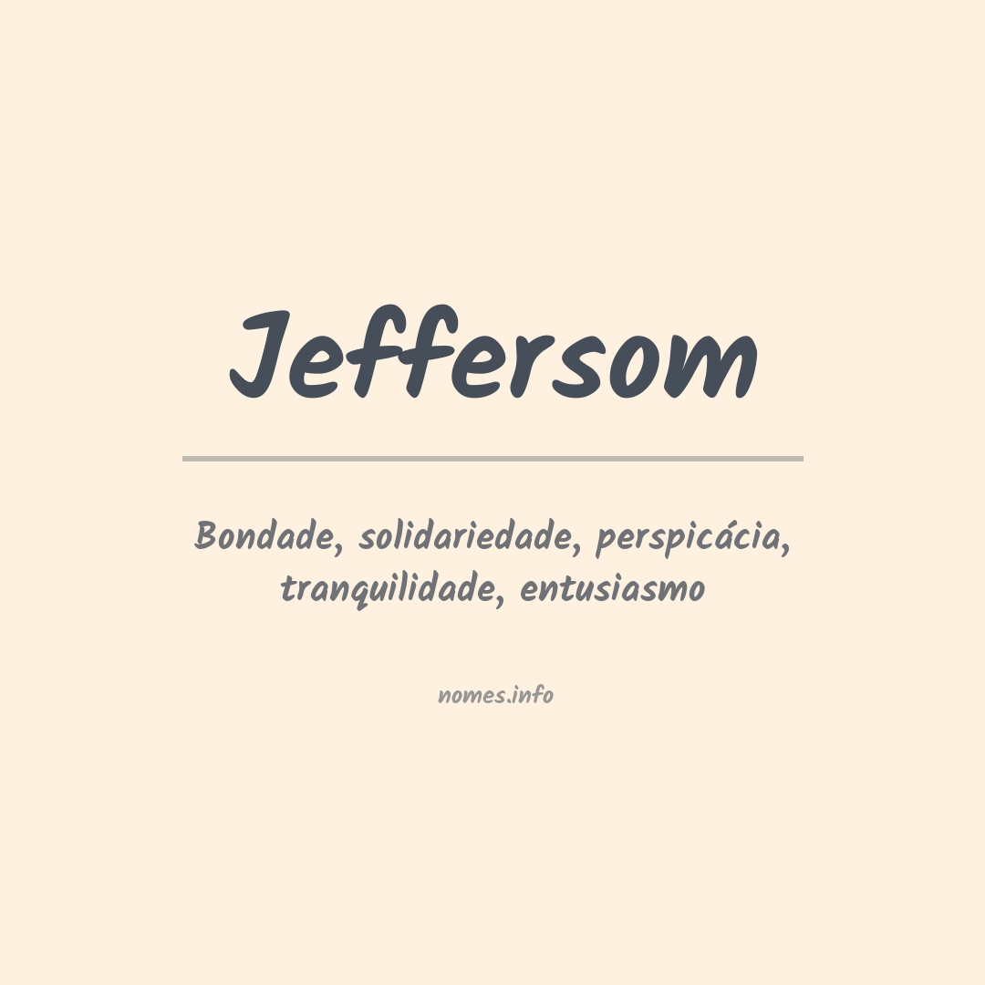 Significado do nome Jeffersom