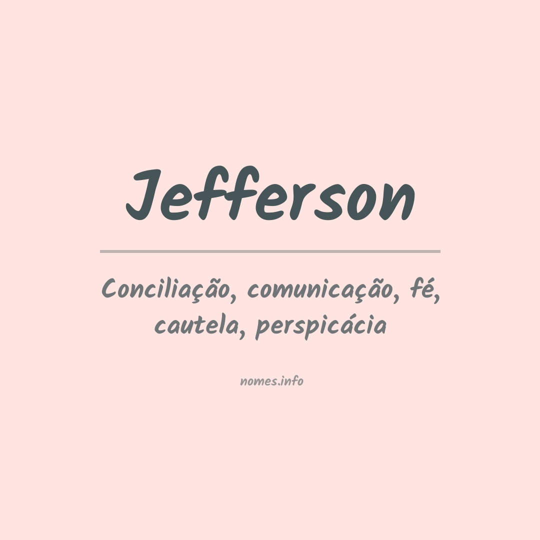 Significado do nome Jefferson