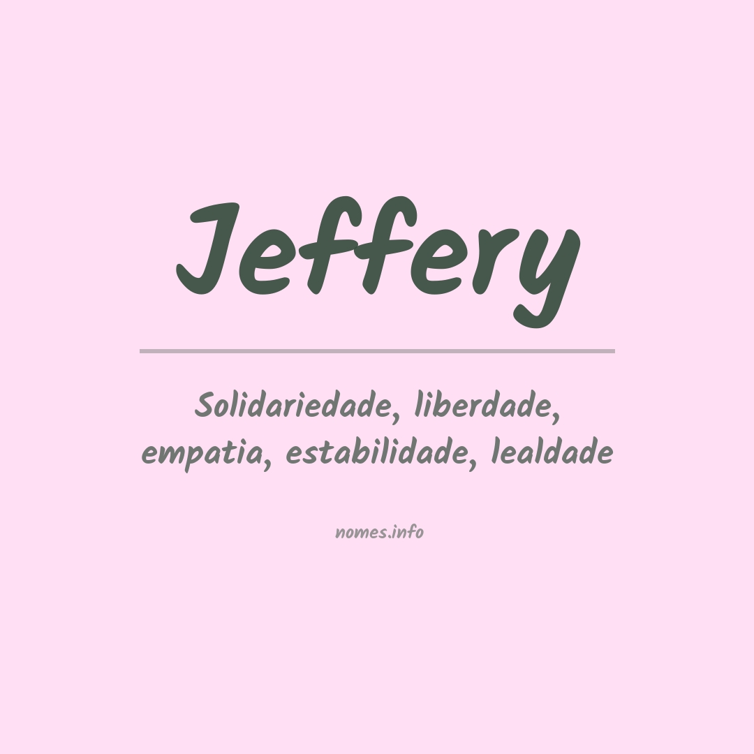 Significado do nome Jeffery