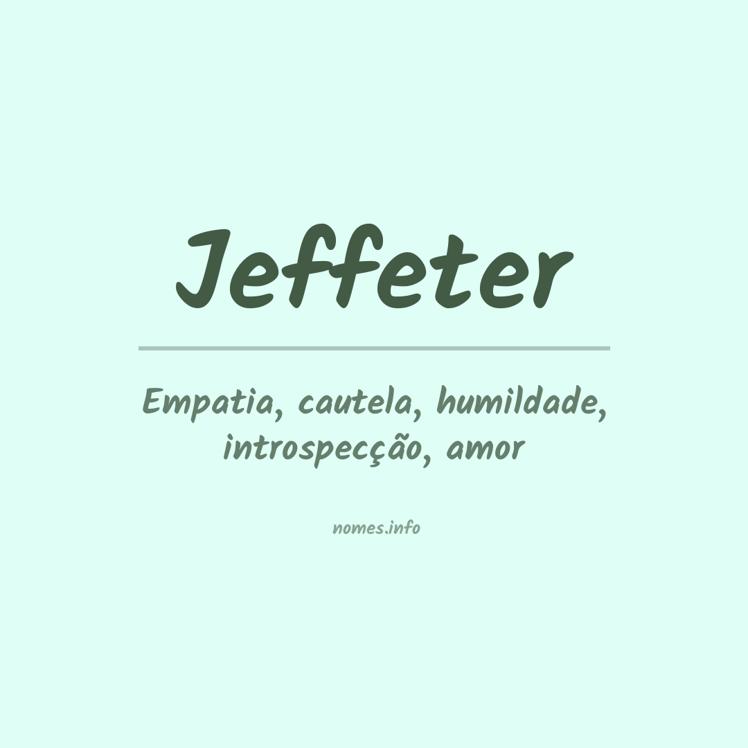 Significado do nome Jeffeter