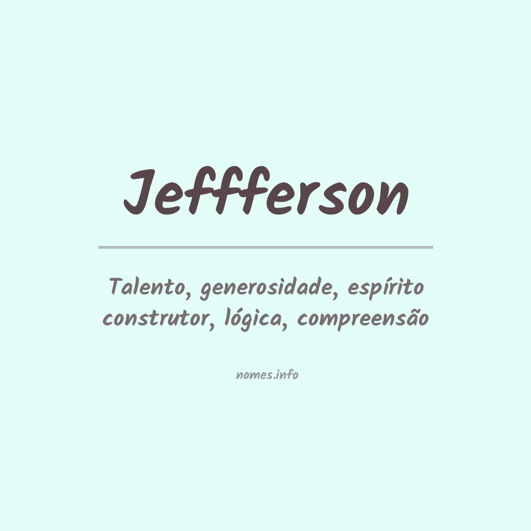 Significado do nome Jeffferson