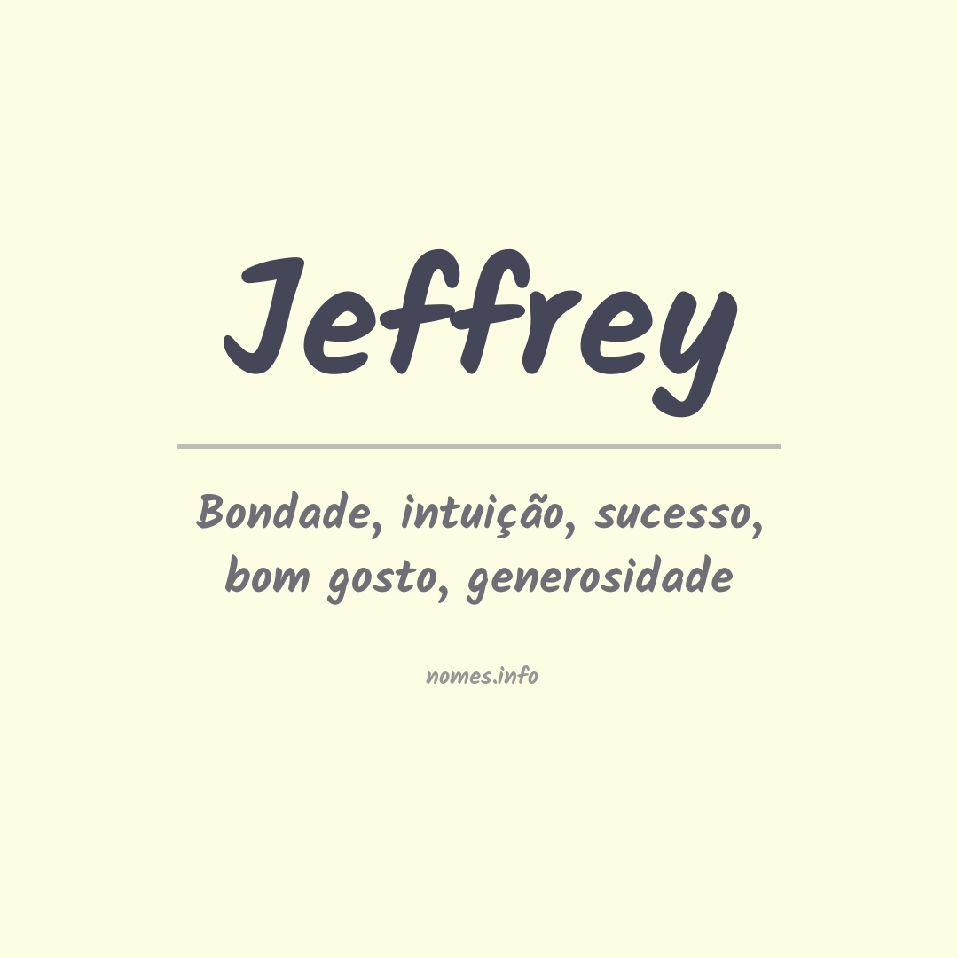 Significado do nome Jeffrey