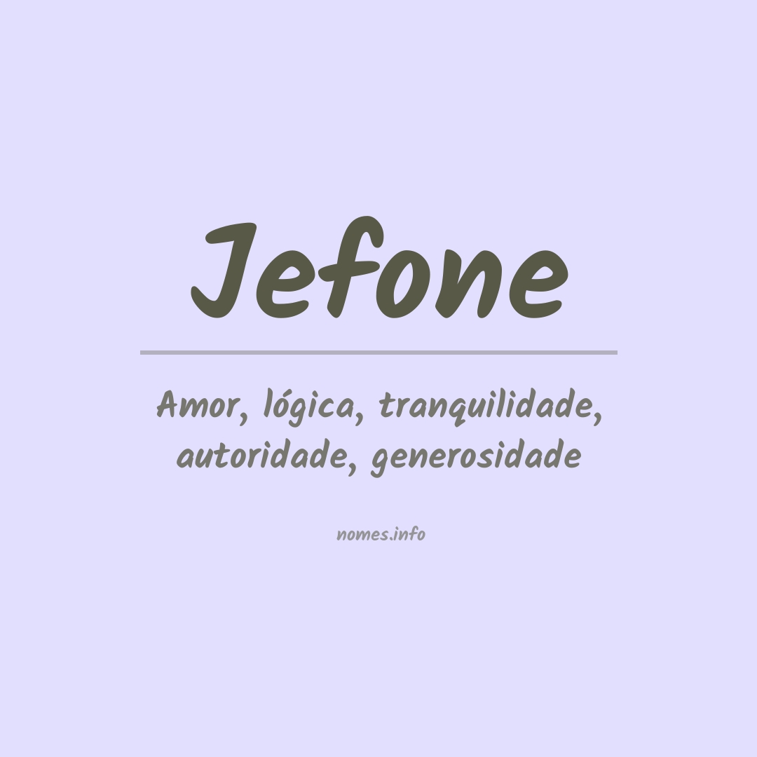 Significado do nome Jefone