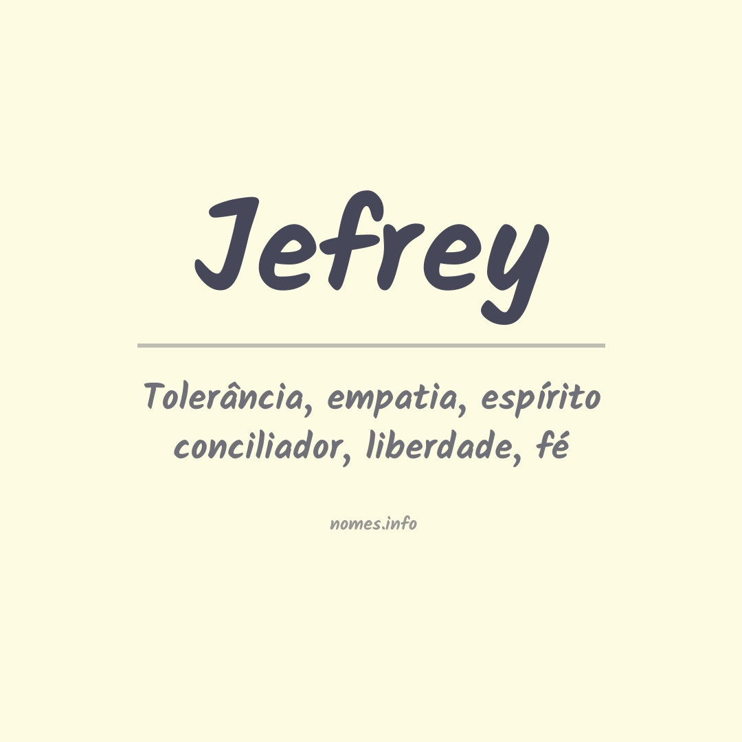 Significado do nome Jefrey