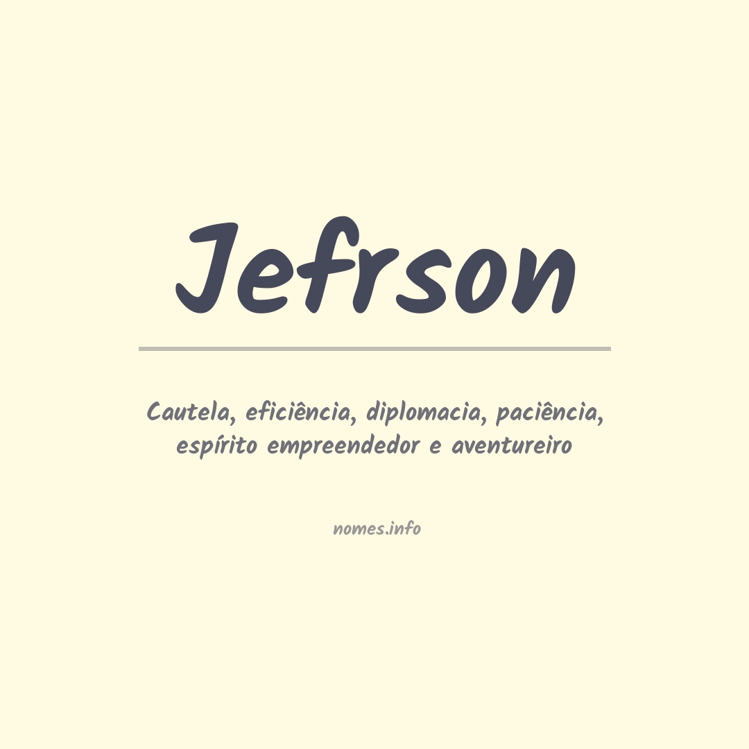 Significado do nome Jefrson