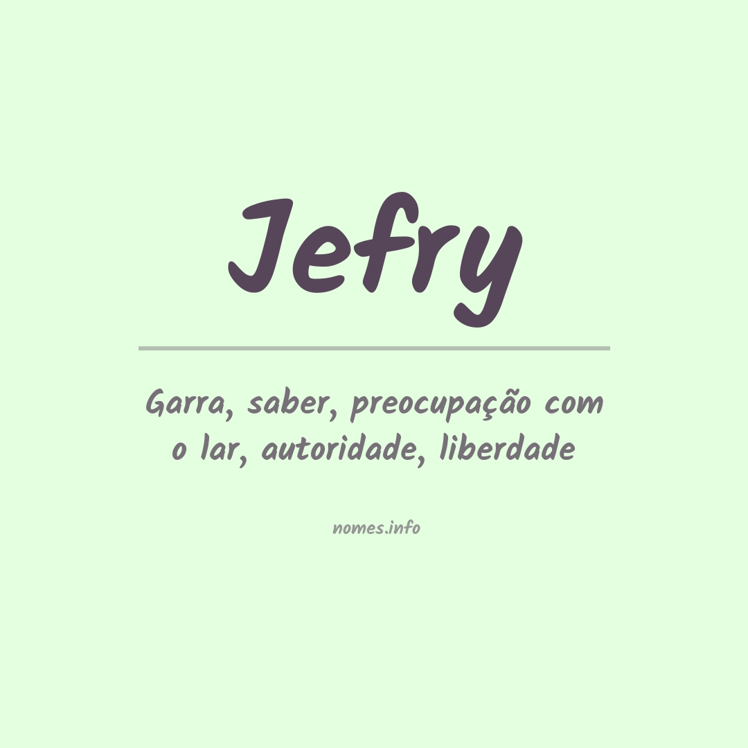 Significado do nome Jefry