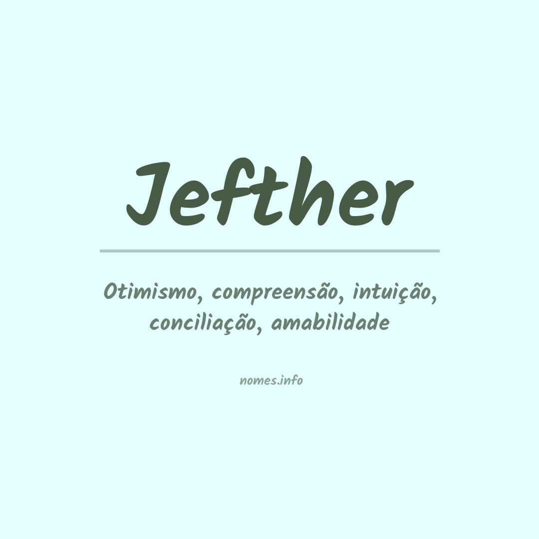 Significado do nome Jefther