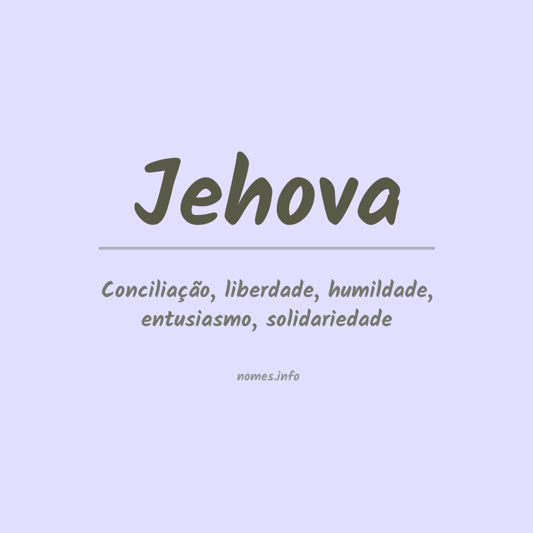 Significado do nome Jehova
