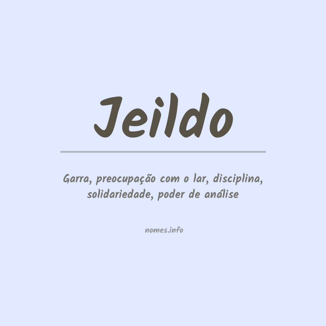 Significado do nome Jeildo