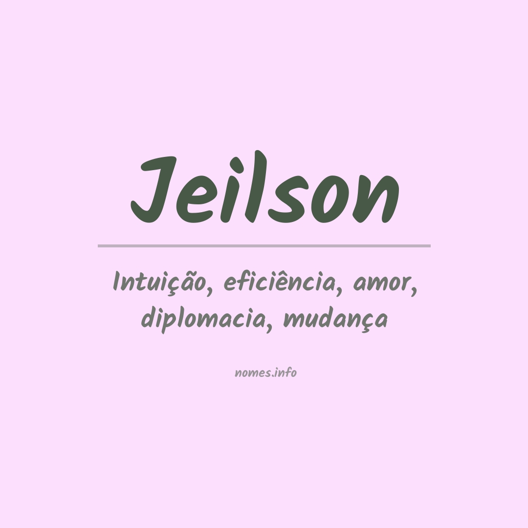 Significado do nome Jeilson