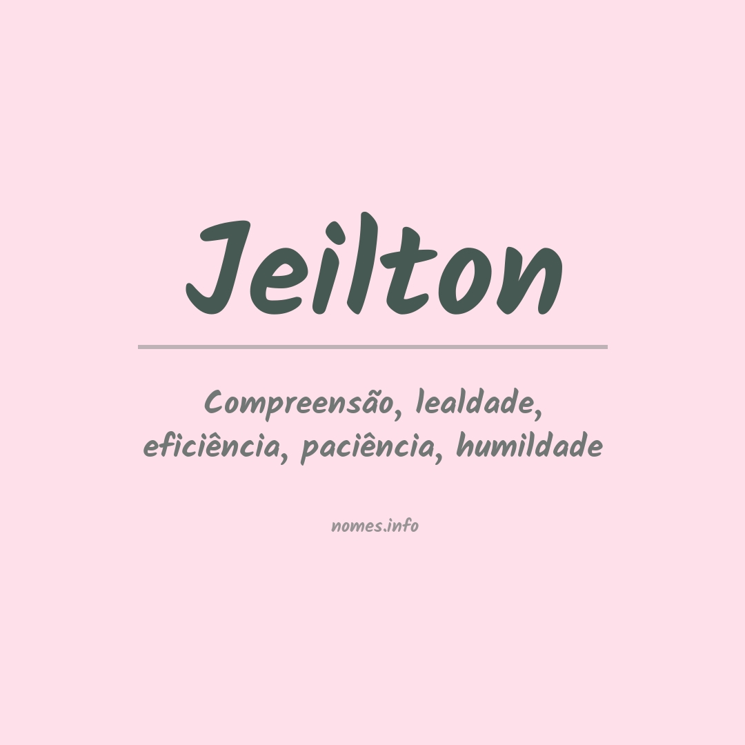 Significado do nome Jeilton