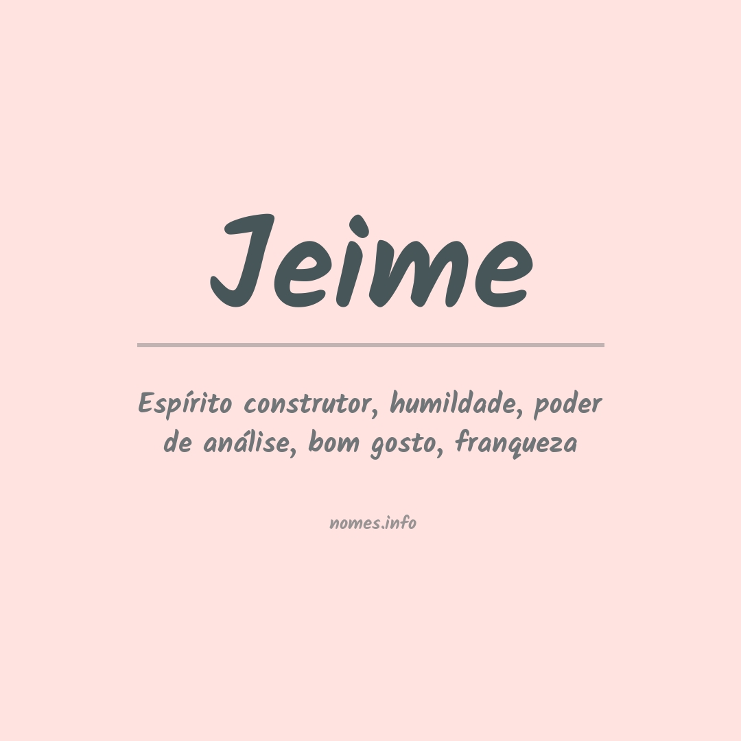 Significado do nome Jeime