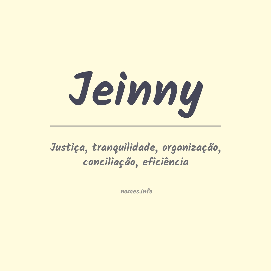 Significado do nome Jeinny