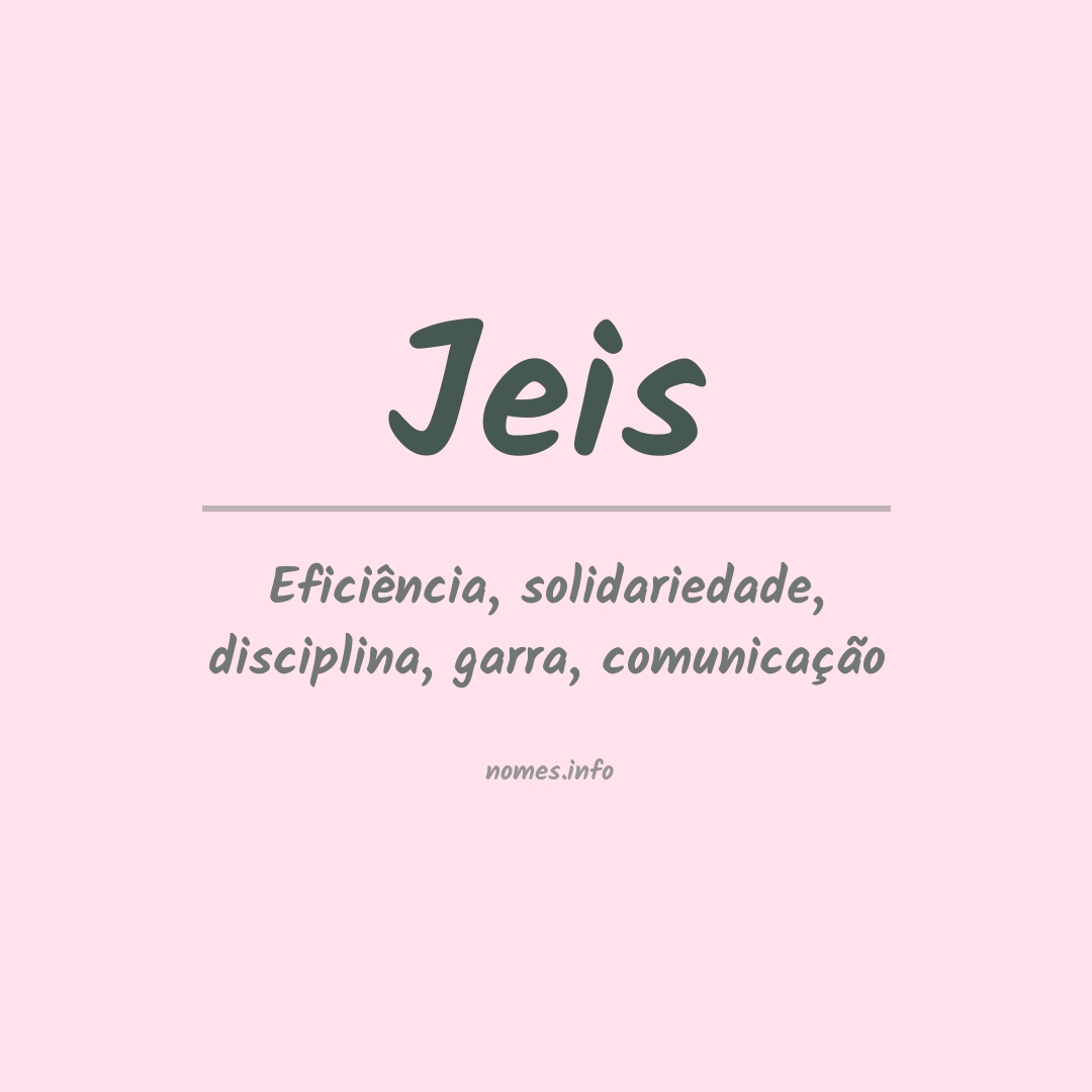 Significado do nome Jeis