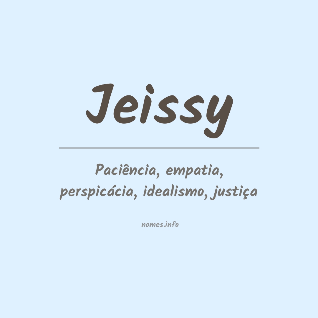 Significado do nome Jeissy