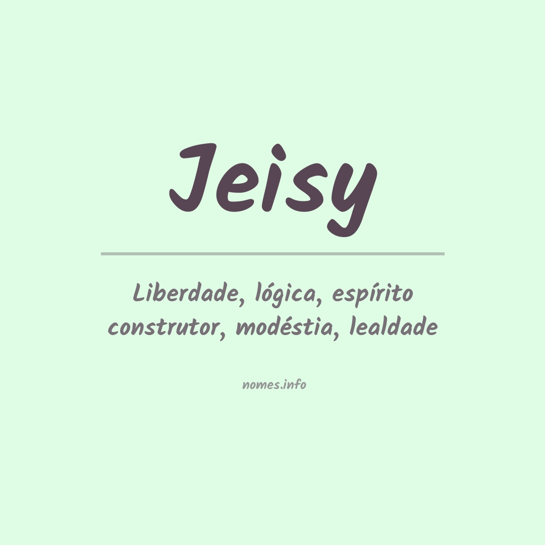 Significado do nome Jeisy