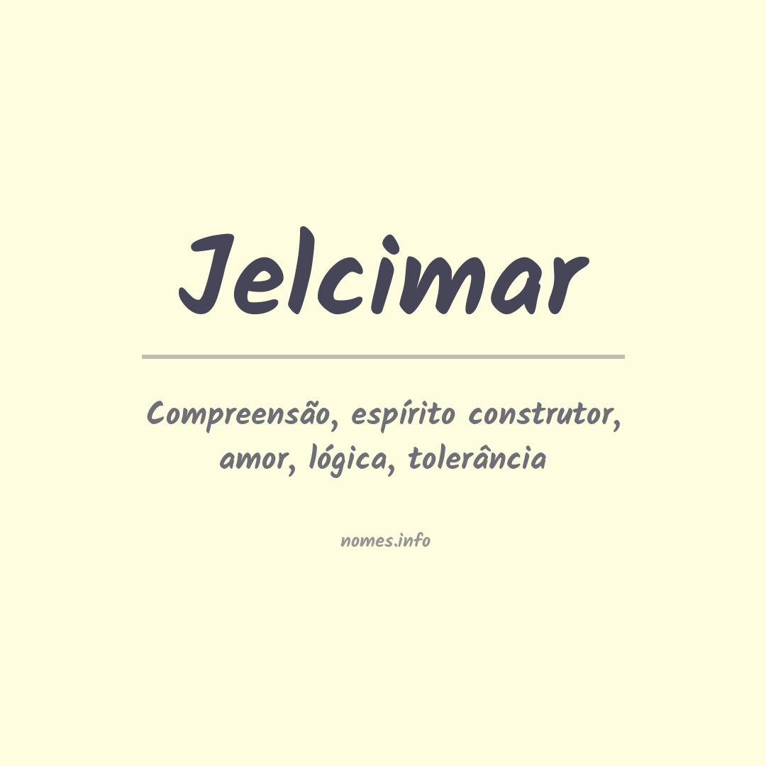 Significado do nome Jelcimar