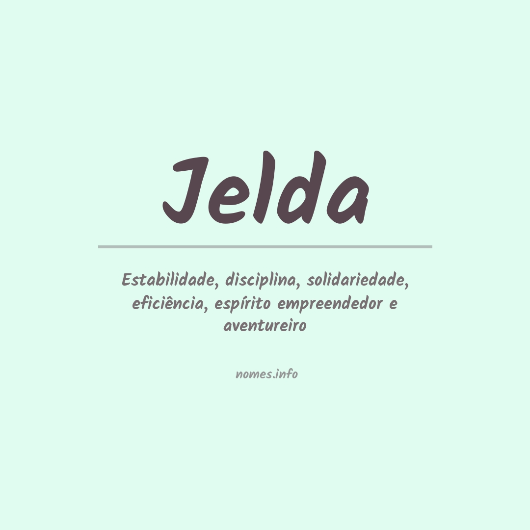 Significado do nome Jelda