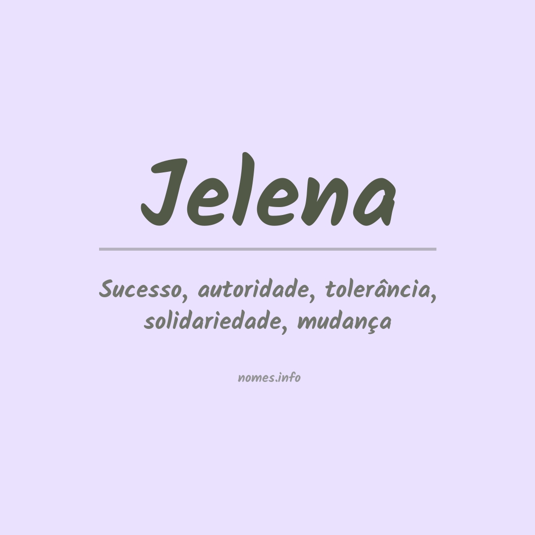 Significado do nome Jelena