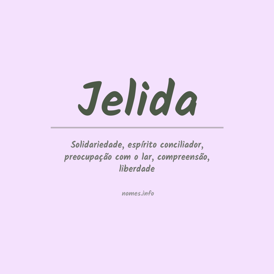 Significado do nome Jelida