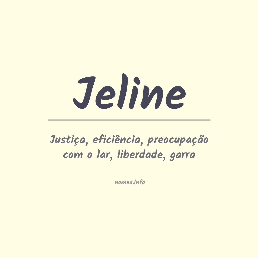 Significado do nome Jeline