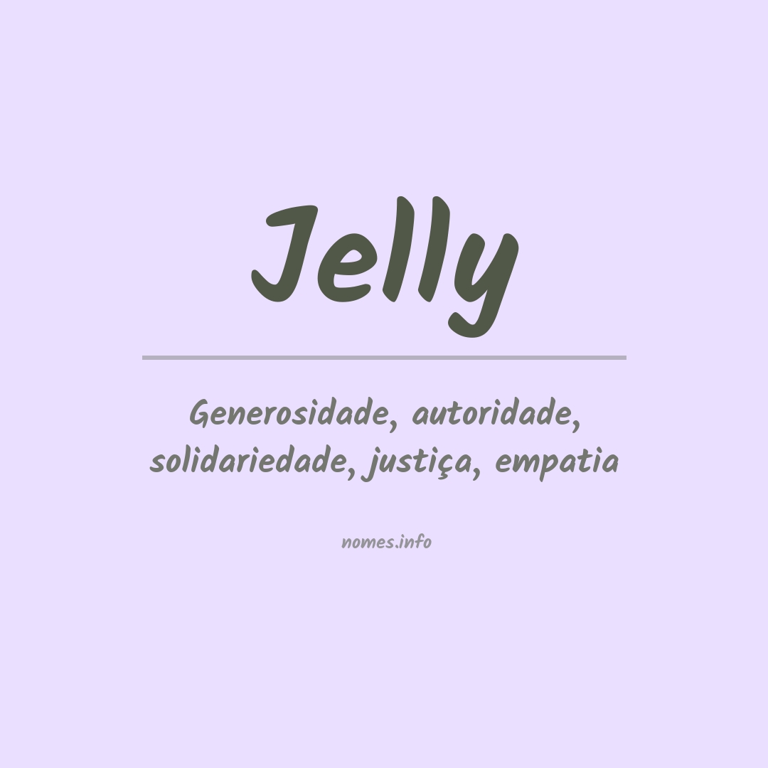 Significado do nome Jelly