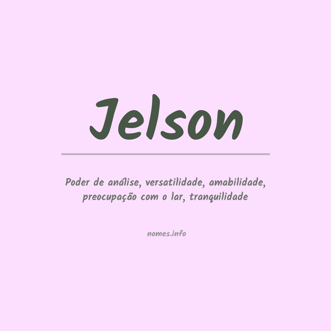 Significado do nome Jelson