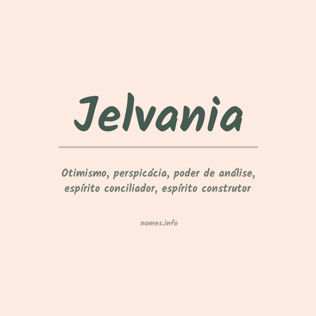 Significado do nome Jelvania