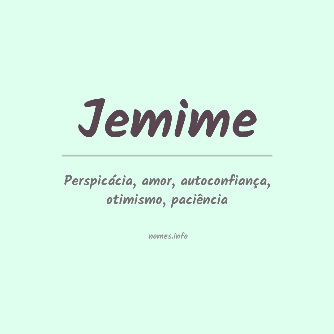 Significado do nome Jemime