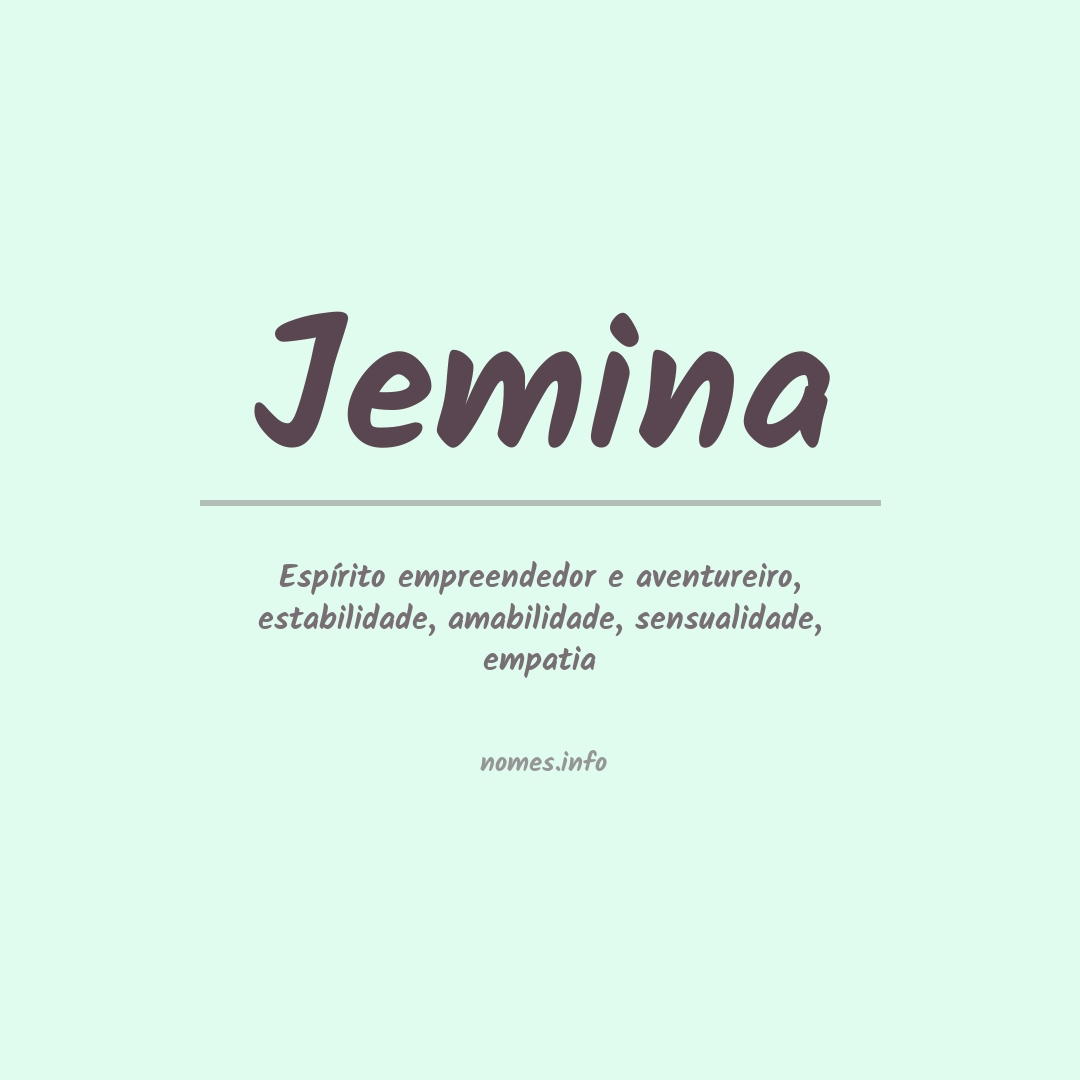 Significado do nome Jemina