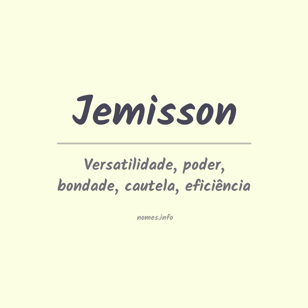 Significado do nome Jemisson