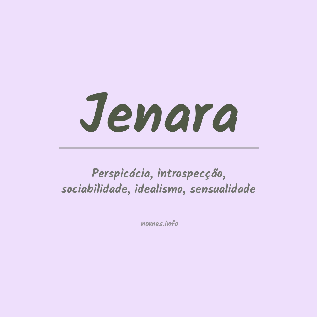 Significado do nome Jenara