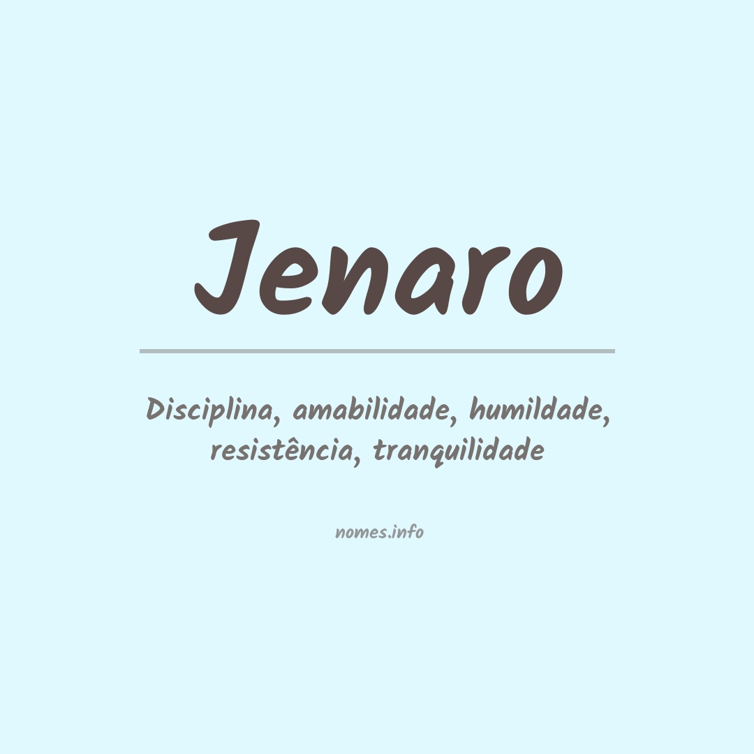 Significado do nome Jenaro