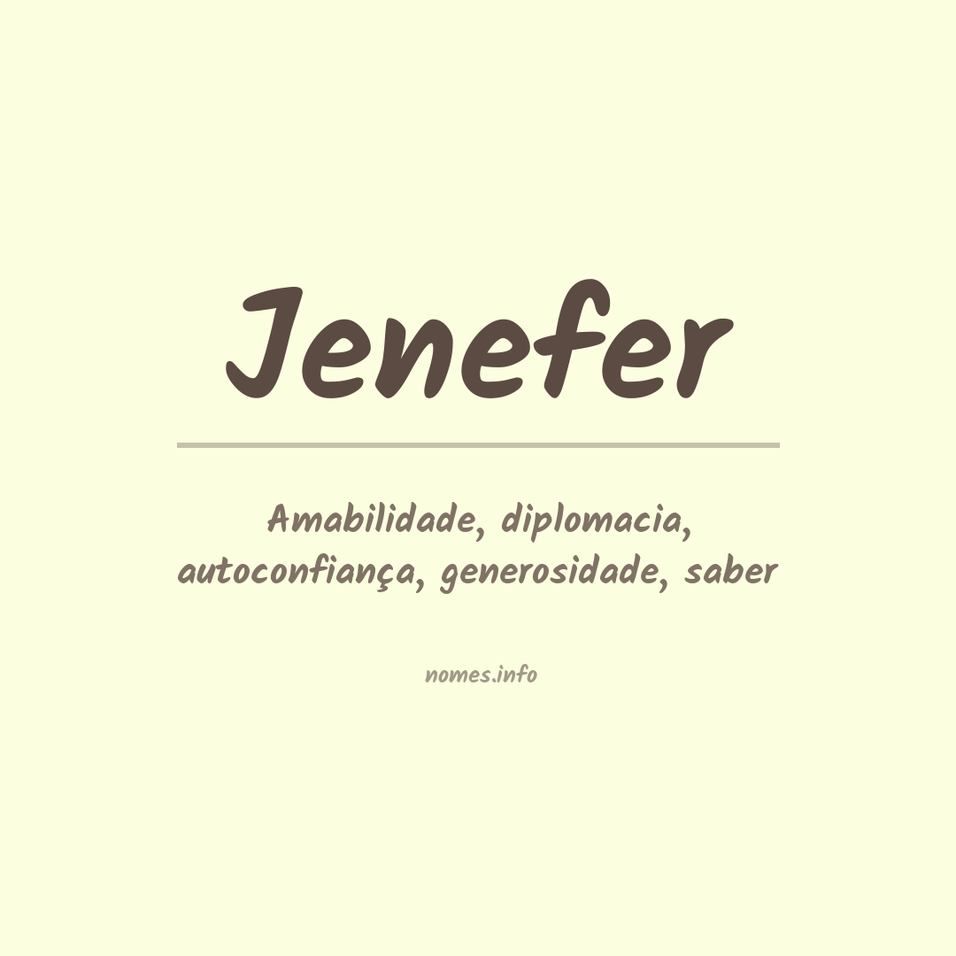 Significado do nome Jenefer