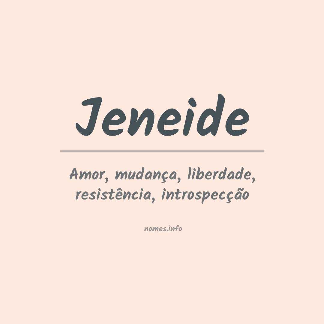 Significado do nome Jeneide