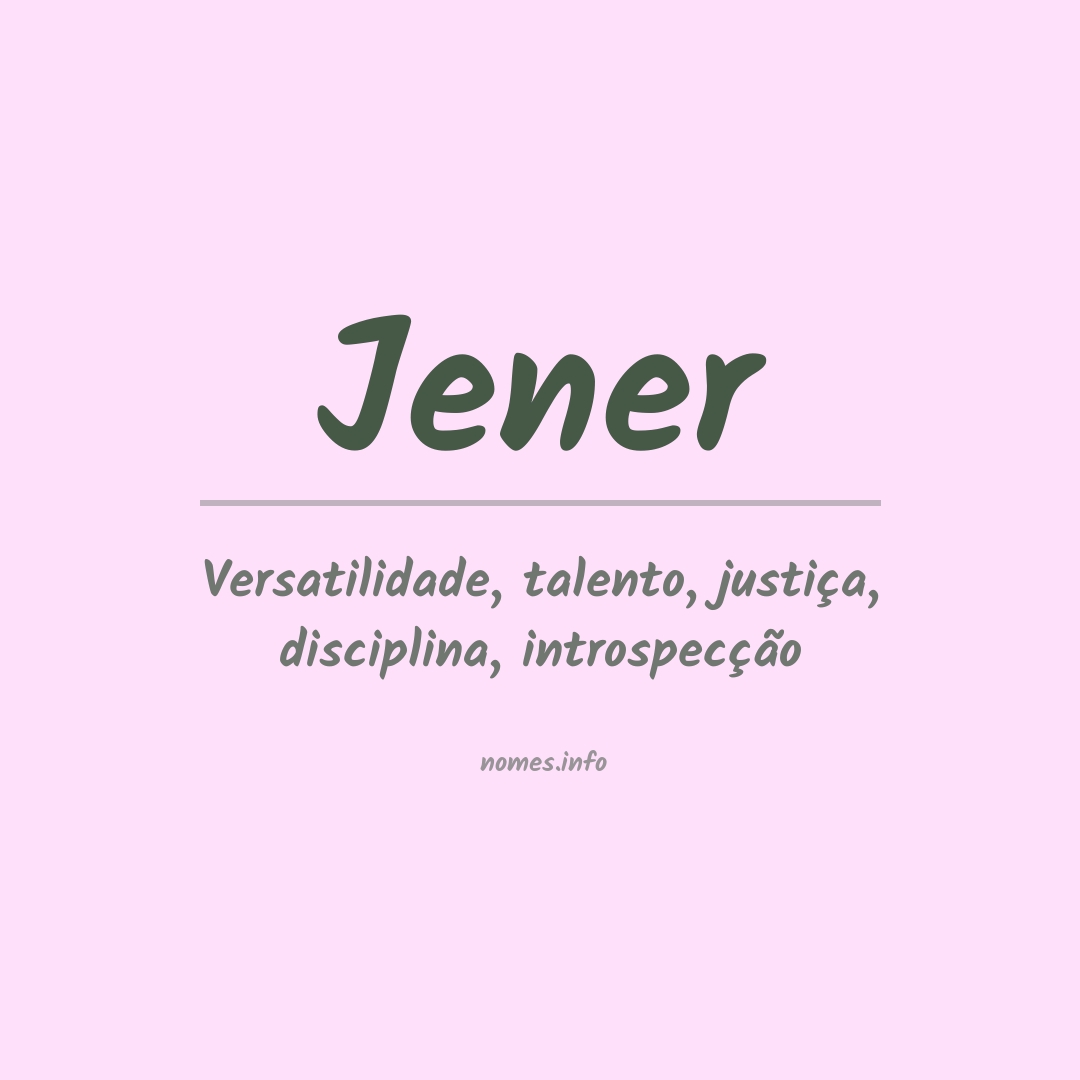 Significado do nome Jener