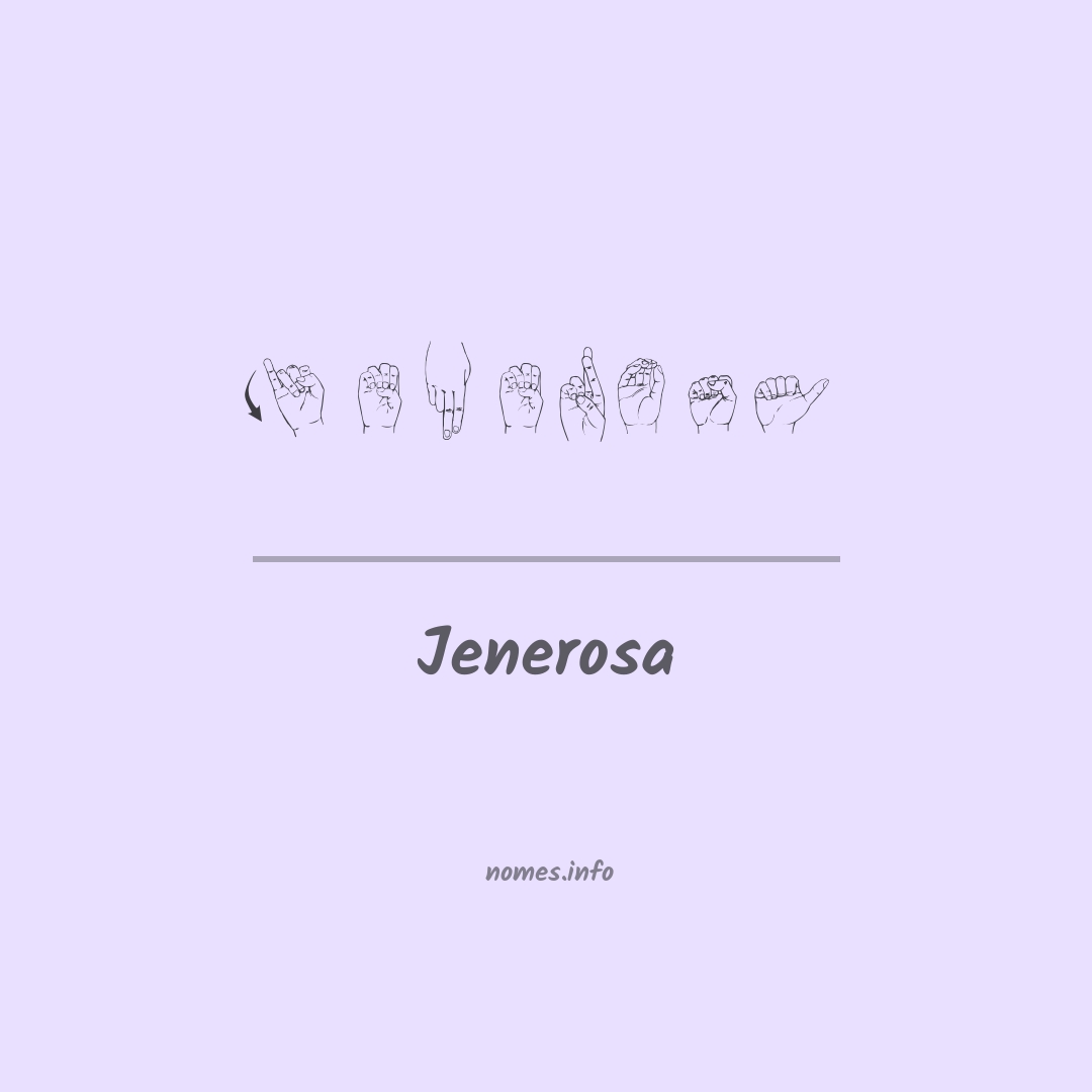 Jenerosa em Libras