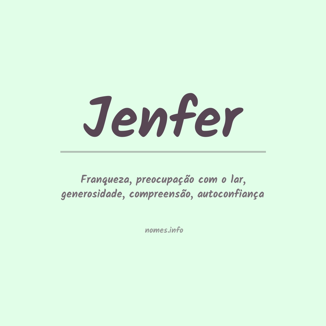 Significado do nome Jenfer