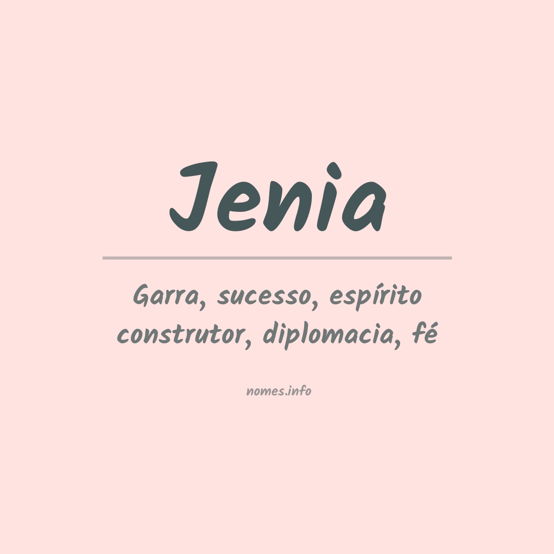 Significado do nome Jenia