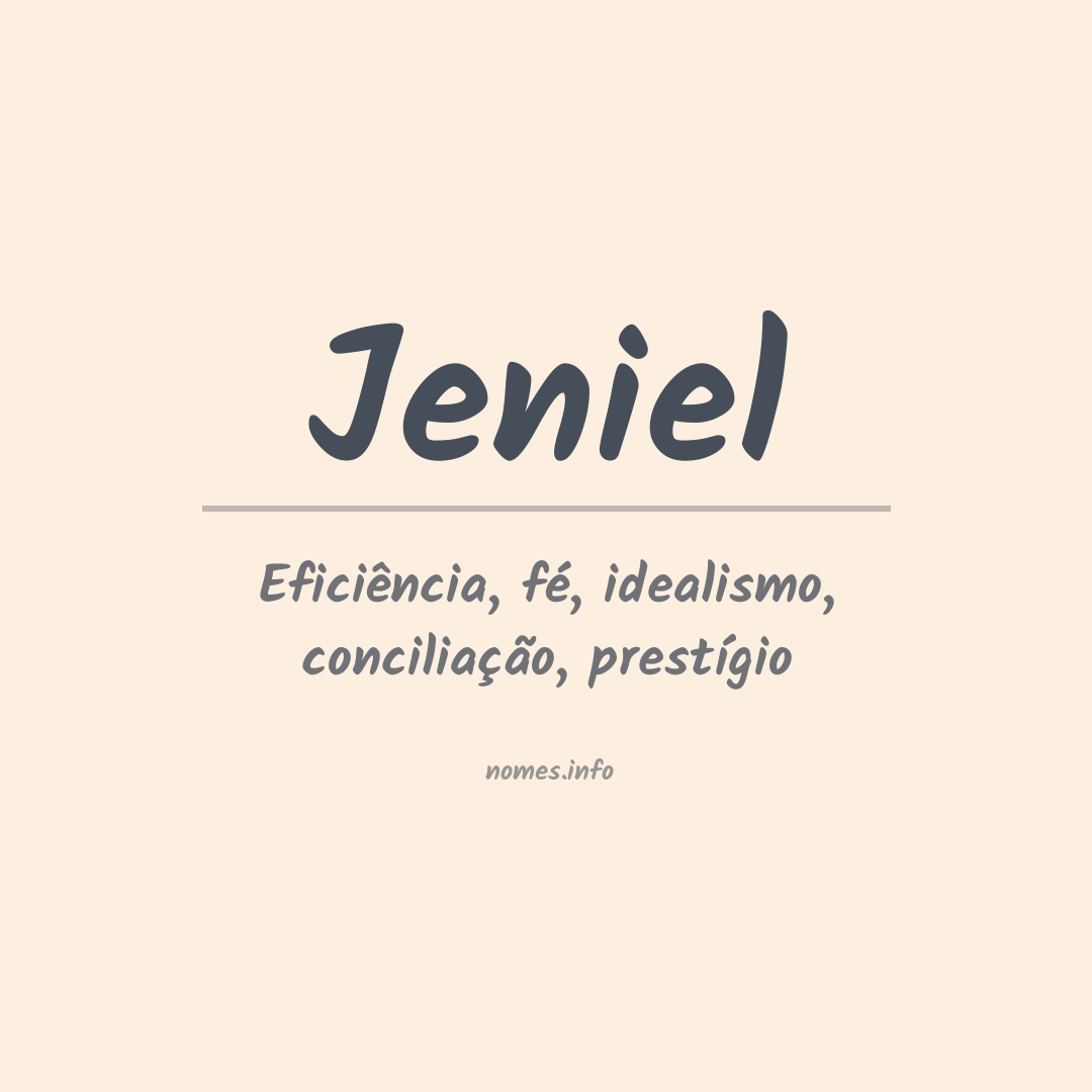 Significado do nome Jeniel