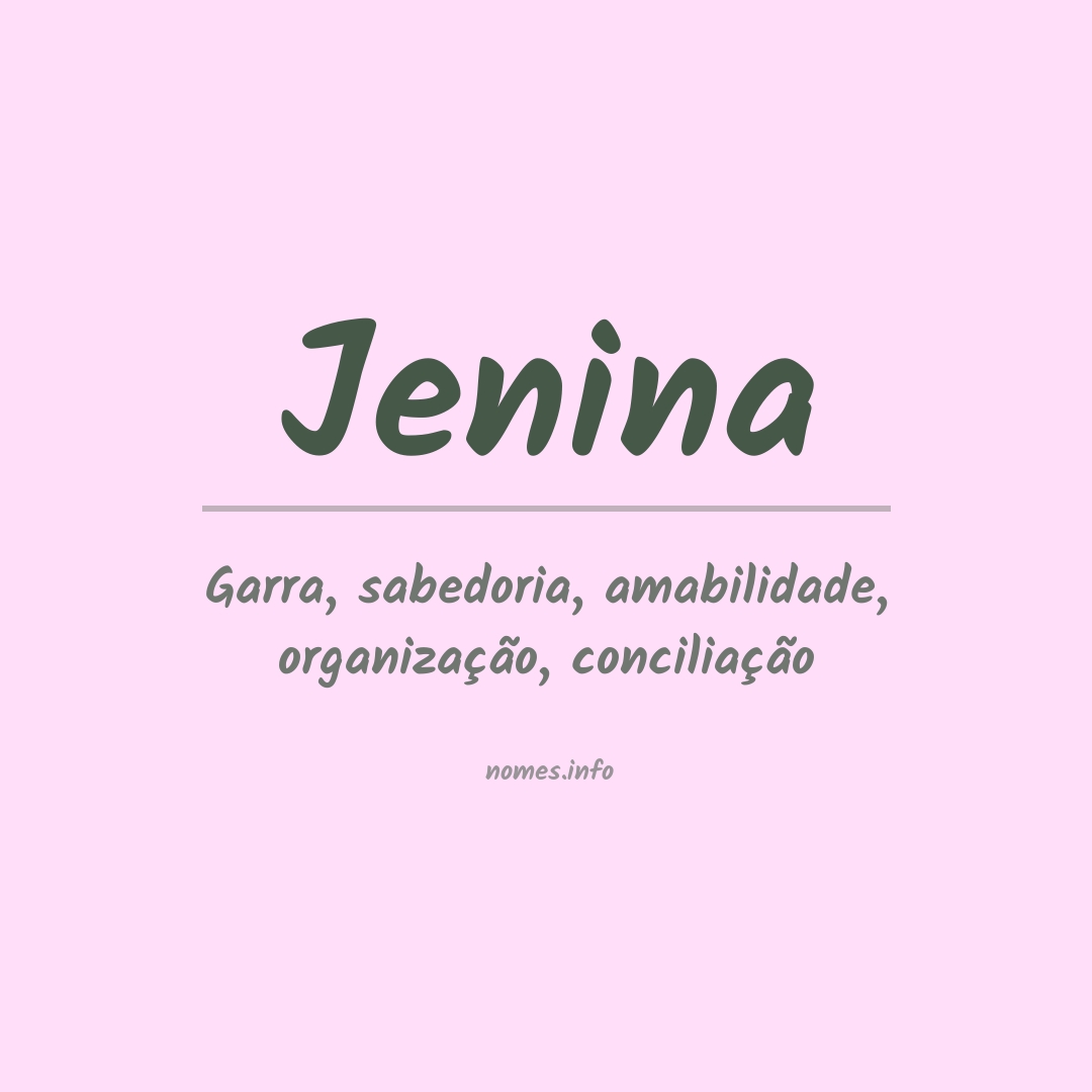 Significado do nome Jenina