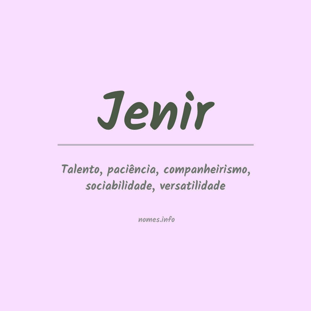 Significado do nome Jenir