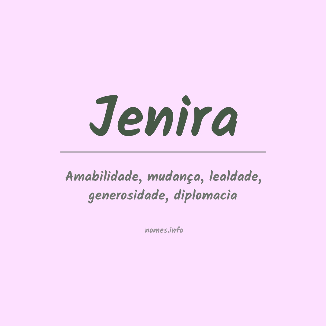 Significado do nome Jenira
