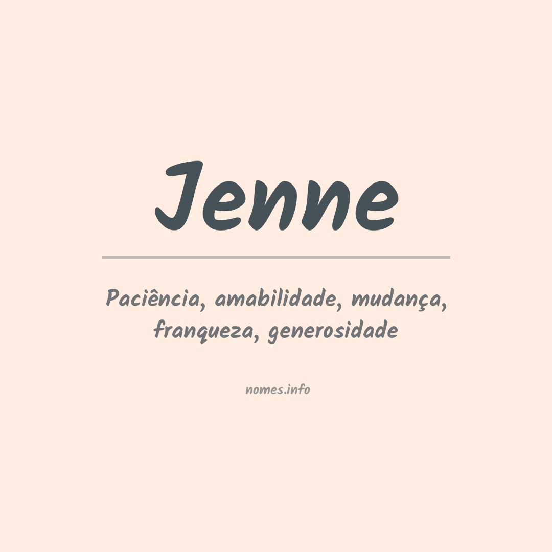 Significado do nome Jenne