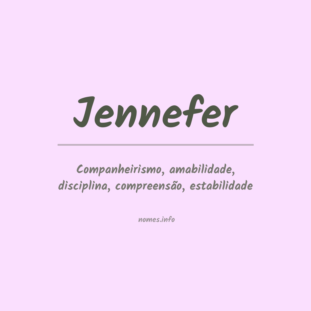 Significado do nome Jennefer