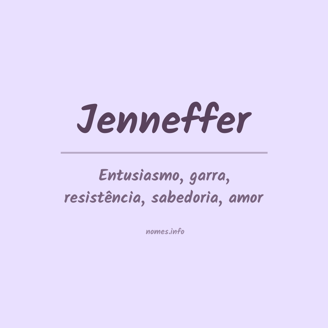 Significado do nome Jenneffer