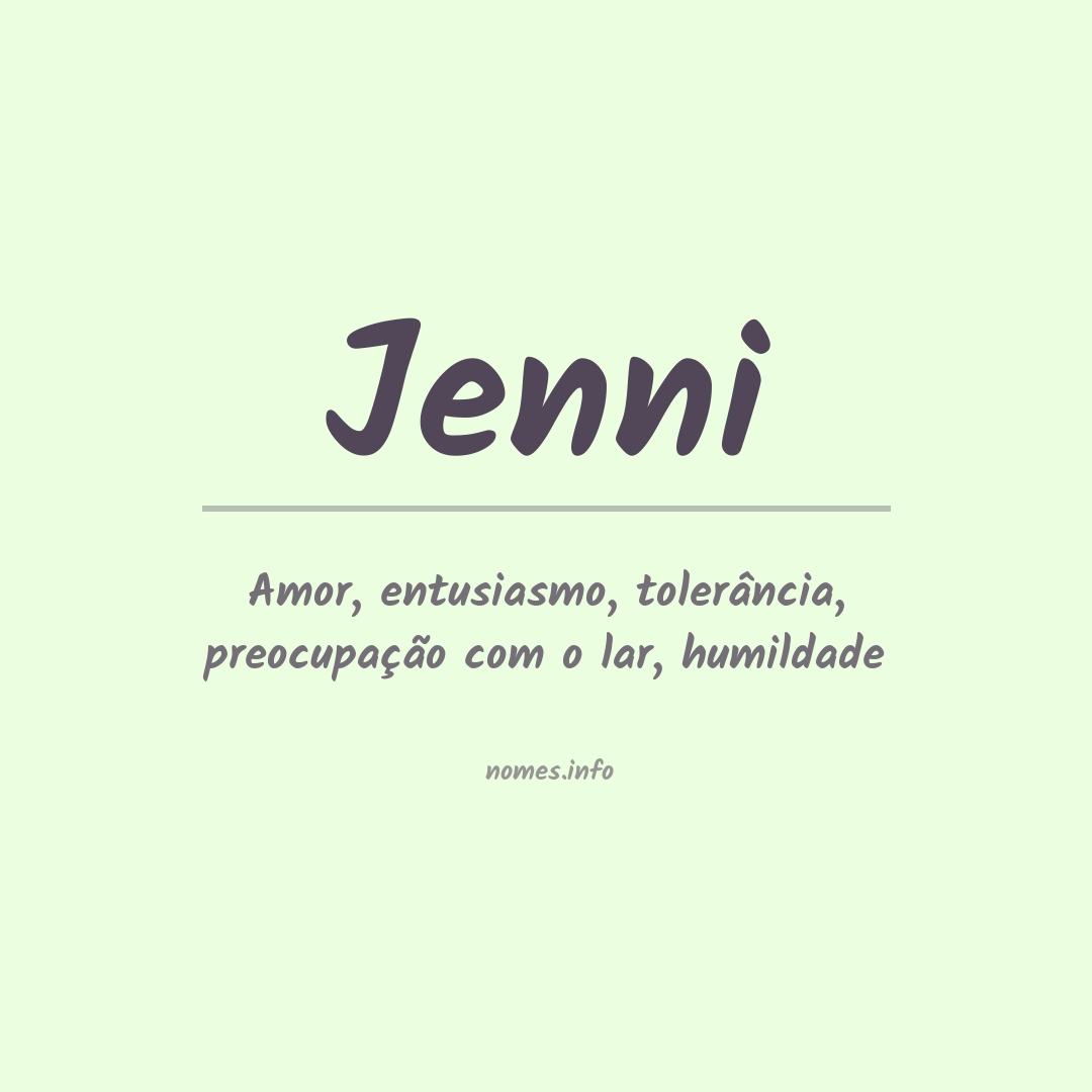 Significado do nome Jenni