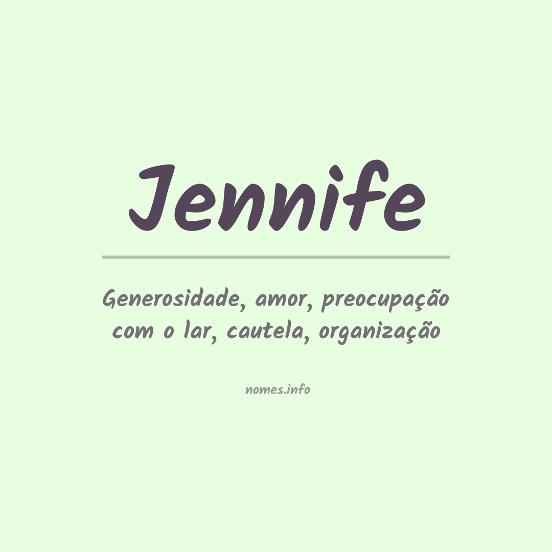 Significado do nome Jennife